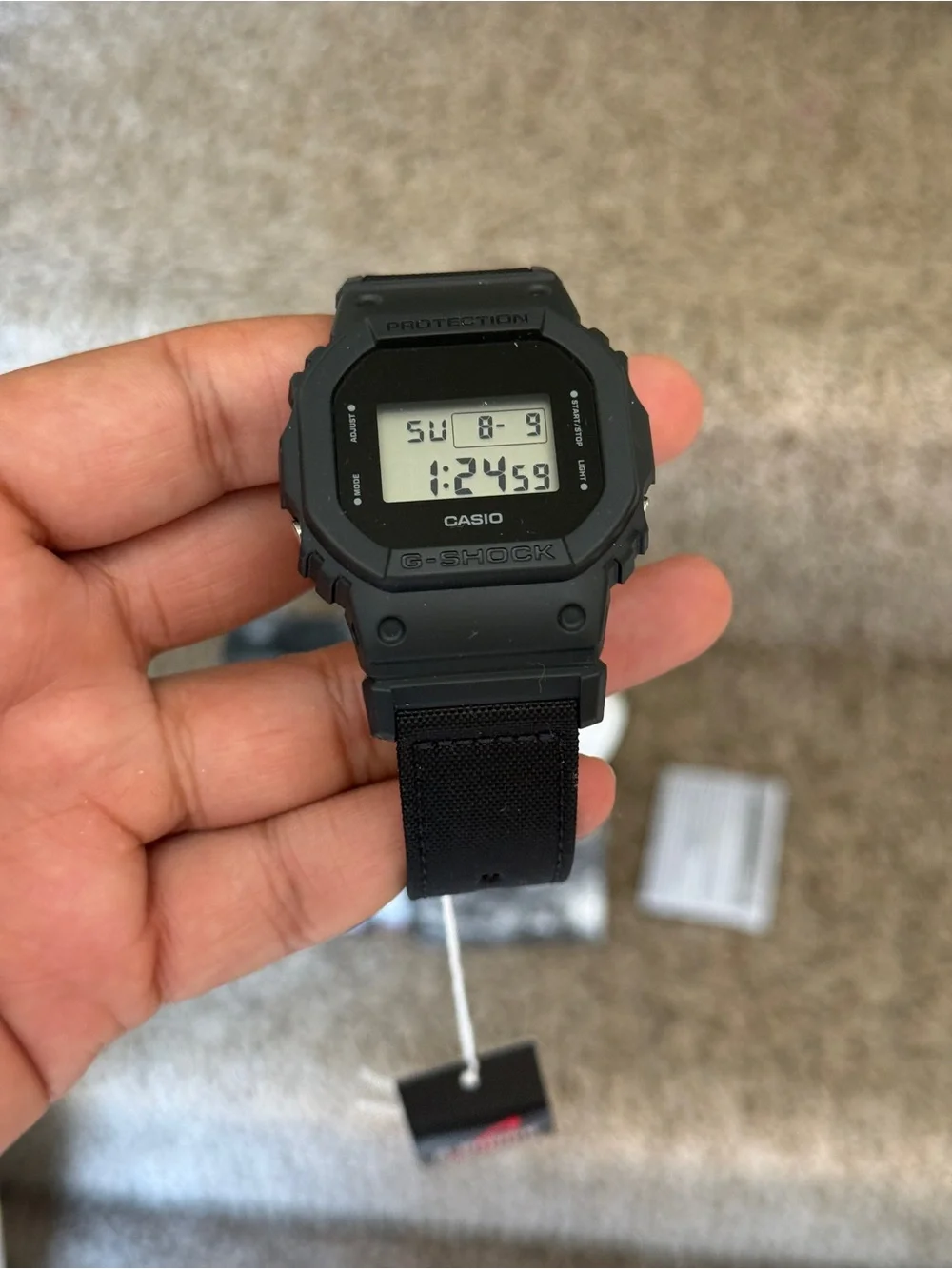 G-Shock Casio Digital Black Eco Fabric Strap Watch Mens
